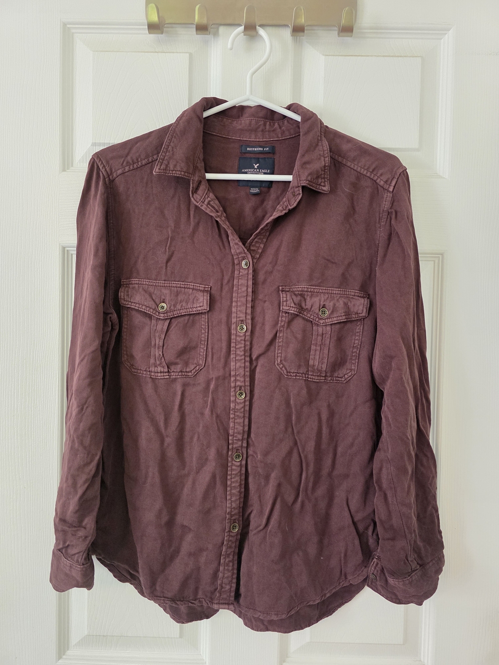 Relaxed Fit Button-Up Shirt | Size Medium
